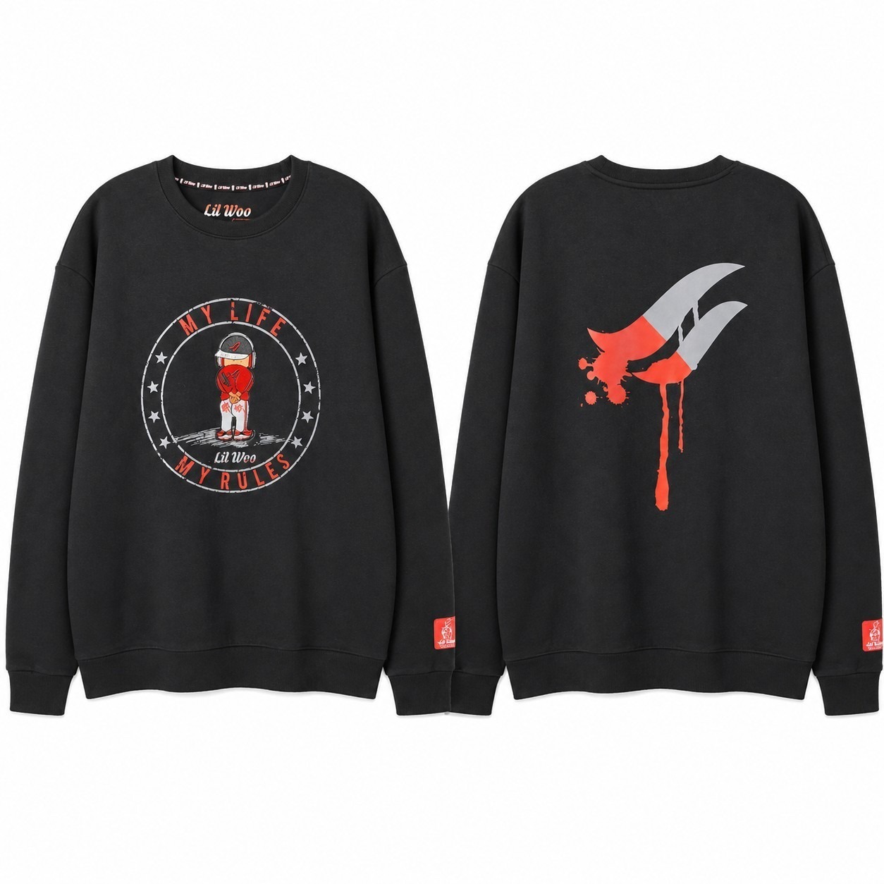 Lil Woo By Al Wissam "My Life My Rules" Crewneck Sweatshirt Sz 4xl Urban Street
